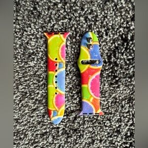 New citrus squeeze print silicone watch band for apple watch
